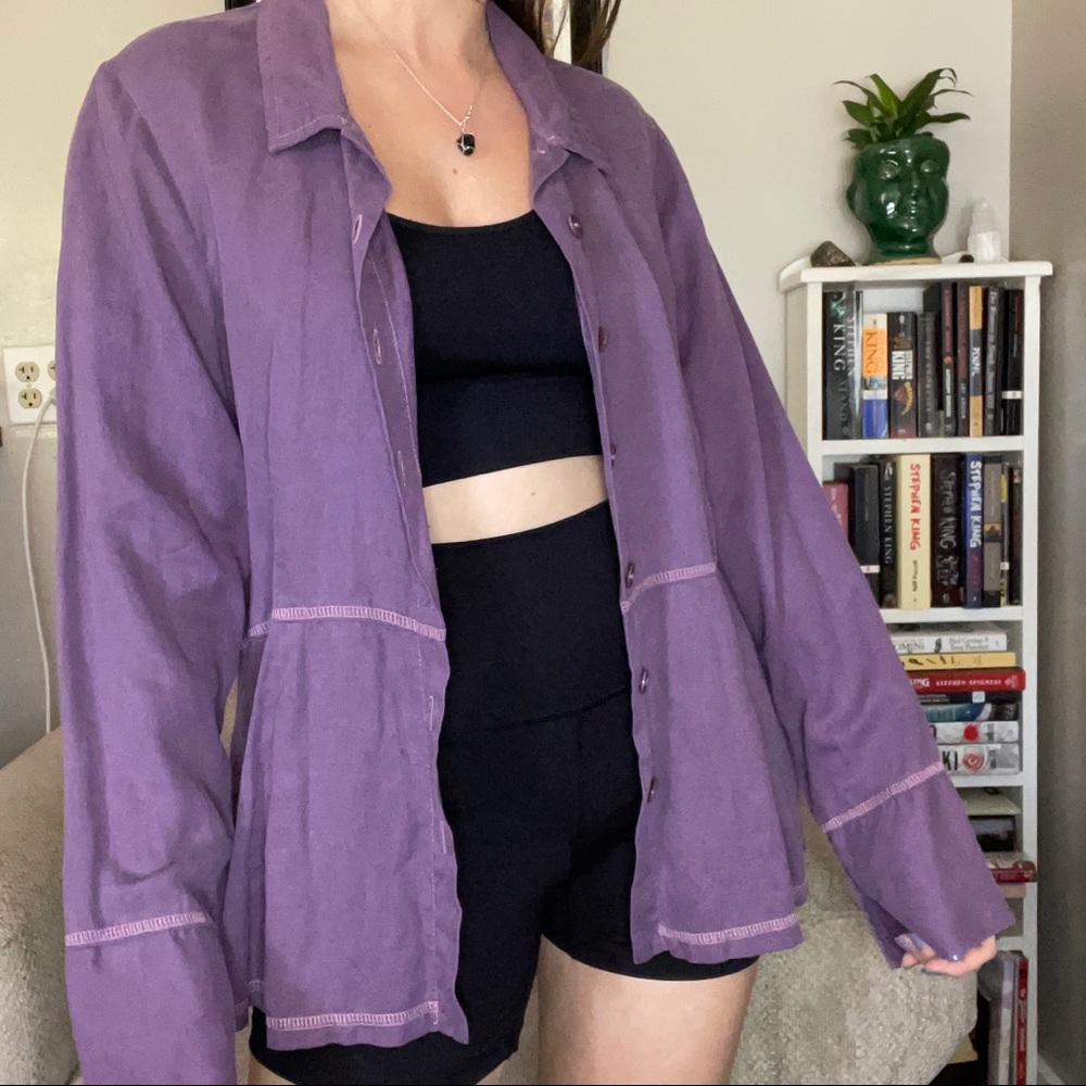 SOLD Purple Flax Sample Top